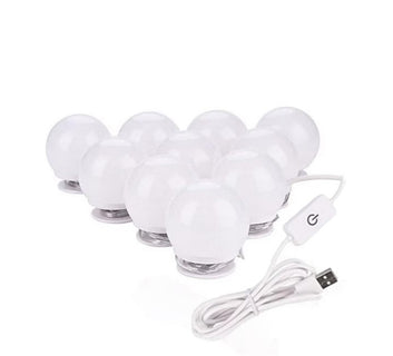 Kit 10 becuri pentru oglinda make-up | Vanity mirror | LED | 3 trepte iluminare