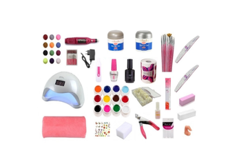 Kit unghii Top,lampa Sun5, freza, geluri IBD, accesorii