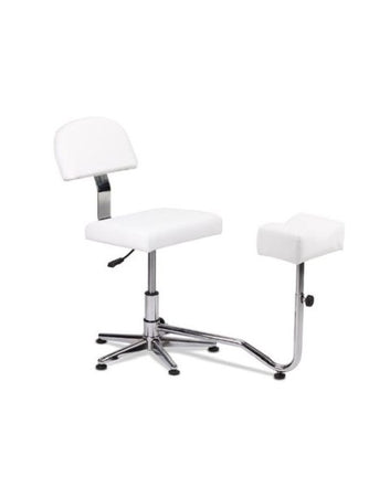 Scaun cu spatar si suport pedichiura, structura metalica -3206