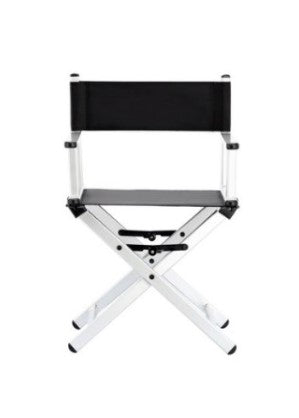 Scaun Make-up | pliabil din aluminiu | argintiu