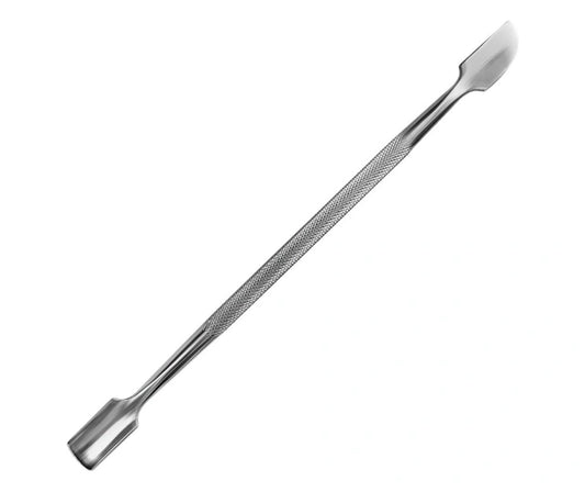 Instrument metalic (chiureta) pentru cuticule, chiureta profesionala din inox unghii, cu 2 capete