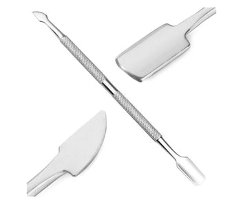 Instrument metalic (chiureta) pentru cuticule, chiureta profesionala din inox unghii, cu 2 capete