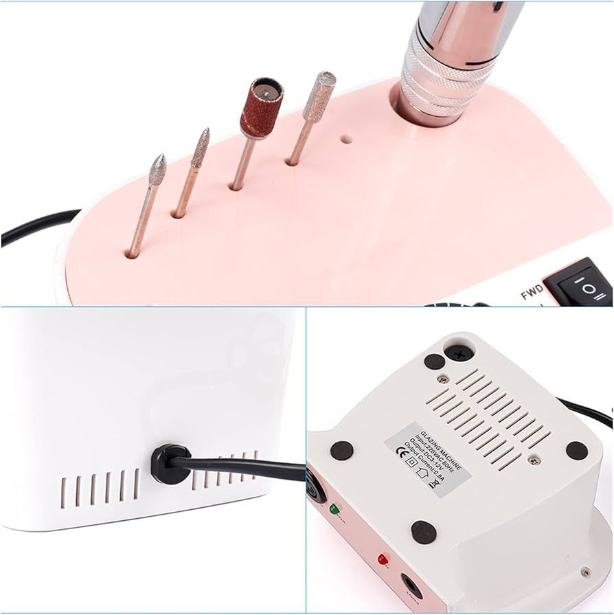 Set accesorii pentru freza electrica profesionala JMD-304, capete de freza pentru pilire, finisare si curatarea cuticulelor, mandrina metalica de precizie, accesorii pentru manichiura si pedichiura profesionala.