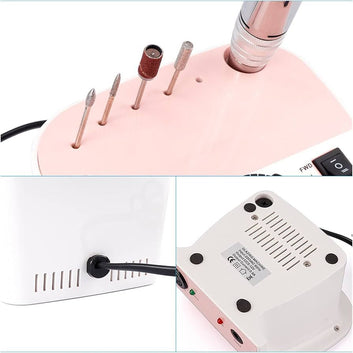 Set accesorii pentru freza electrica profesionala JMD-304, capete de freza pentru pilire, finisare si curatarea cuticulelor, mandrina metalica de precizie, accesorii pentru manichiura si pedichiura profesionala.