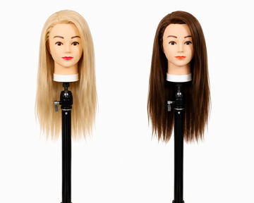 Cap de practica pentru coafor, brunet si blond, 45cm