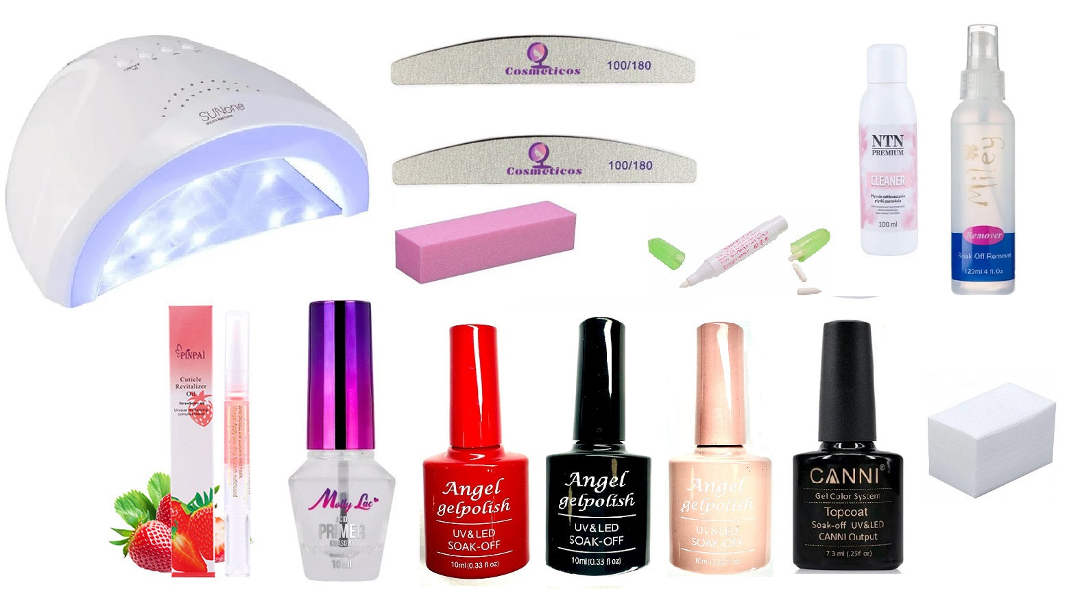 Kit Oja Semipermanenta nr.1 ANGEL GELPOLISH&nbsp;– 3 CULORI