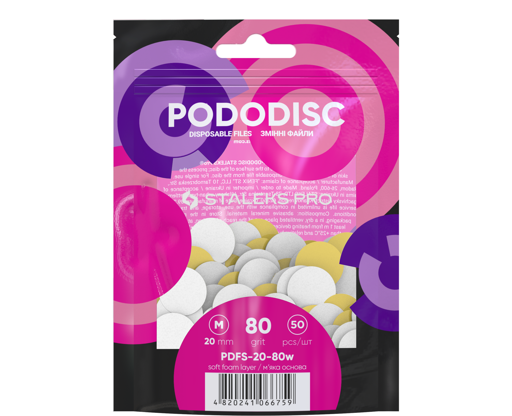 Rezerve pododisc Staleks 20mm granulatie 80 set 50 buc