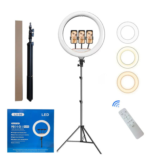 Lampa circulara / RING LIGHT LED 56cm, 55w, trepied 2m, telecomanda