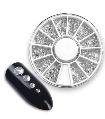 Carusel Decorațiuni Unghii – Cristale Transparent Clear