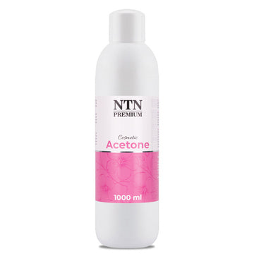 Acetonă profesională NTN Premium 1000 ml pentru îndepărtarea ojei semipermanente, gelului, acrilului și tipsurilor