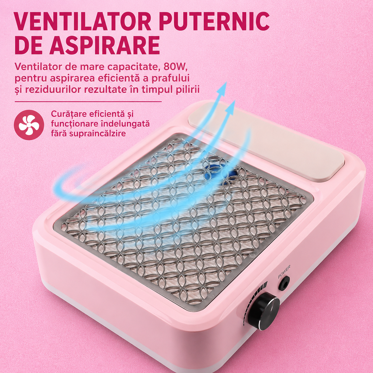 Design compact si elegant pentru aspiratorul profesional de praf pentru unghii 868-1