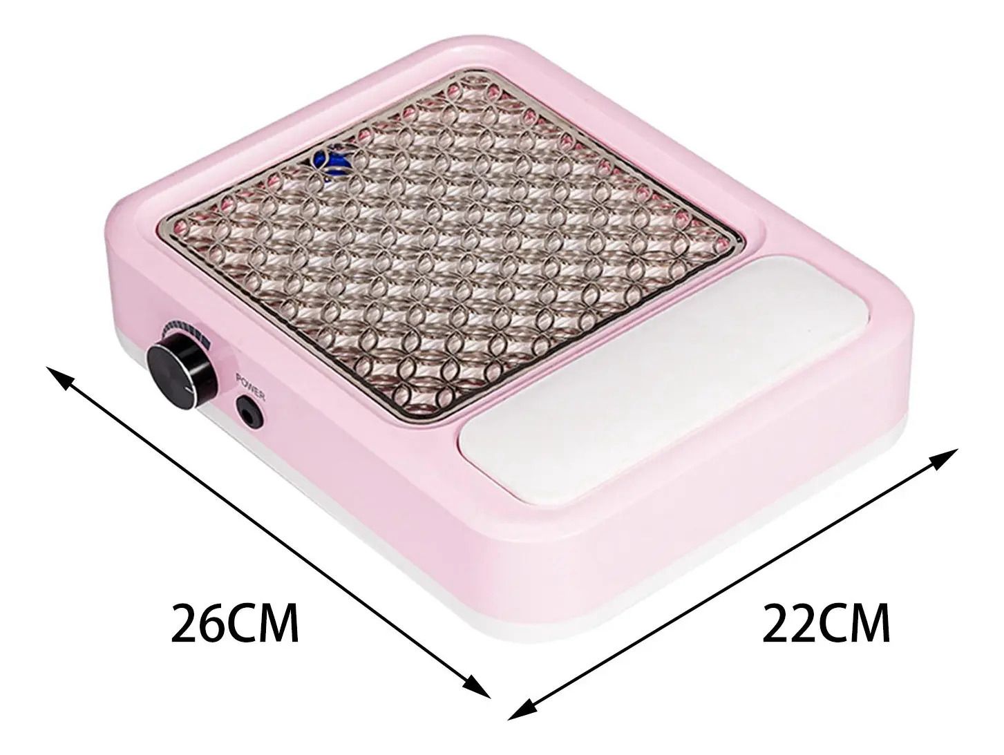 Aspirator profesional pentru manichiura si pedichiura 868-1, culoare roz, dimensiuni