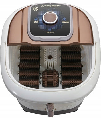 Cădiță digitală pentru pedichiură cu încălzire, vibromasaj și lumină infraroșie – culoare maro eleganta