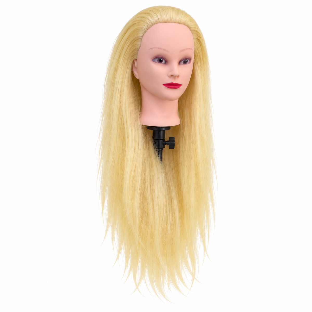 Cap de practică manechin cu păr natural blond de 70 cm