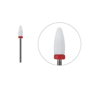 Capat de freza / Bit ROSU | Conic 17 MM | Ceramica | Duritate mica - Fina