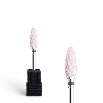 Capat Freza / Bit Ceramic Flacara Roz – Granulatie Extra Dura, D 15/6mm