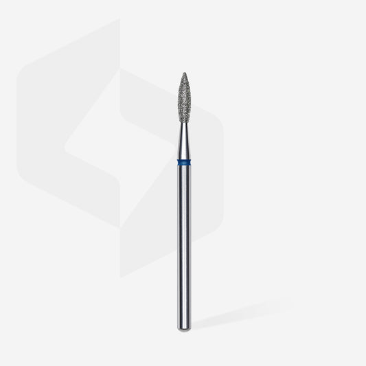 Capat freza bit diamantat flacara ascutita Staleks Expert 2.1mm 8mm abraziune medie albastra