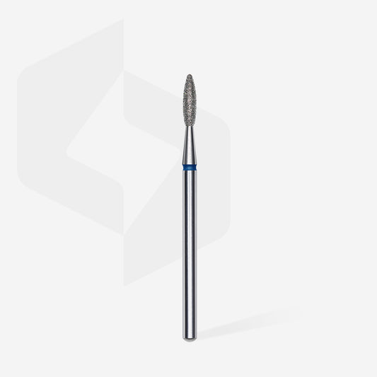 Capat freza bit diamantat flacara Staleks Expert 2.1mm 8mm abraziune medie albastra FA10B021/8