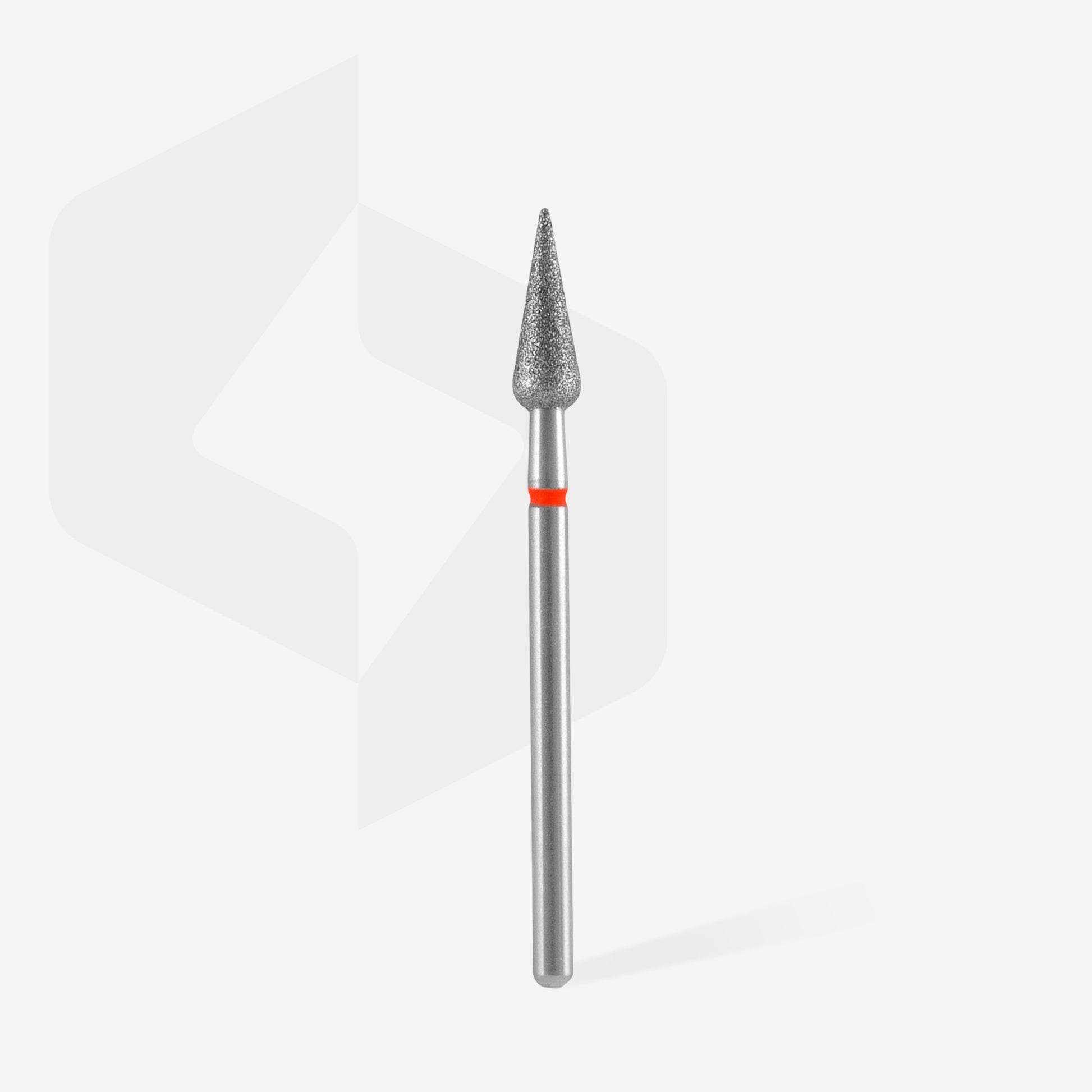 Capat freza bit diamantat para ascutita Staleks Expert 4mm, 12mm abraziune fina rosie FA100R040/12
