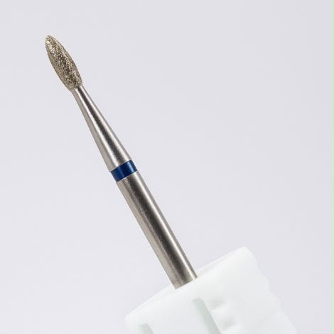 Capat Freza / Bit Diamantat Flacara Mica, Albastru – Granulatie Medie M, D 4mm