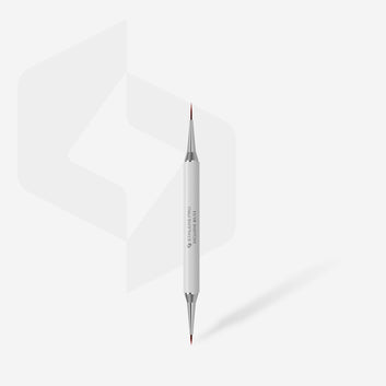 Pensula Dubla Liner Nail Art STALEKS EXCLUSIVE 01/11, 7 mm si 12 mm, NBX-01/11