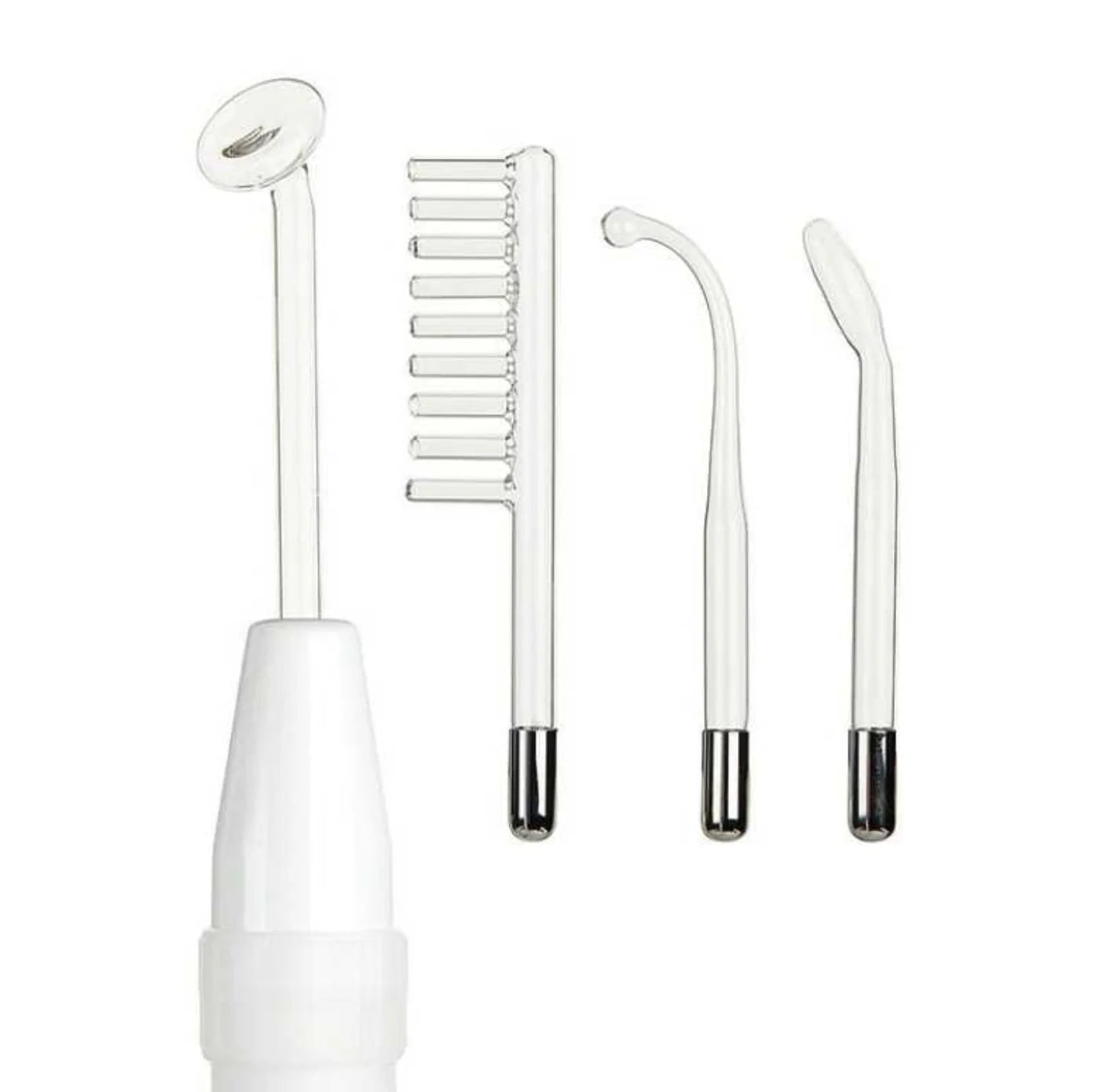 Electroderm portabil cu set de electrozi universali din sticla pentru tratamente cosmetice profesionale, revitalizarea pielii, stimularea circulatiei si ingrijirea scalpului.
