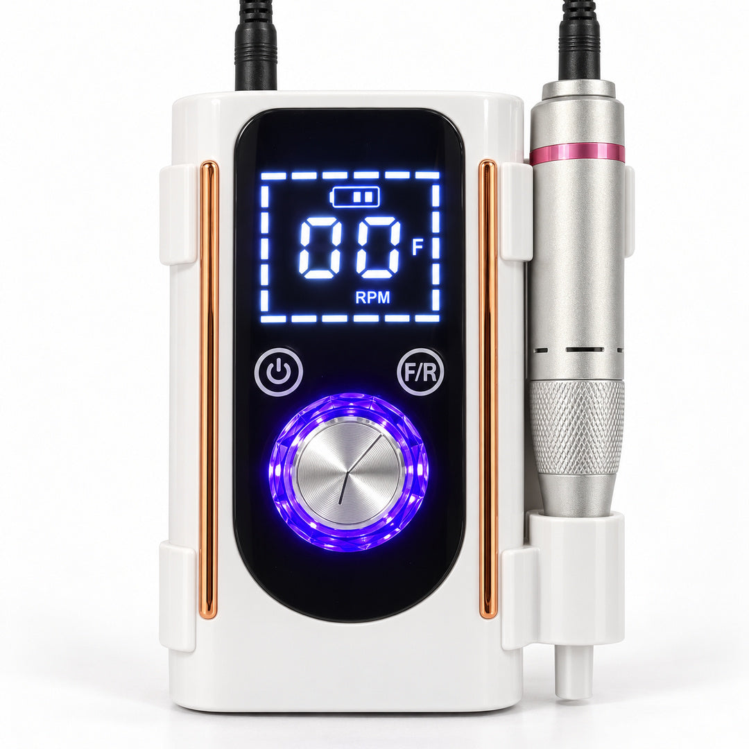 Freza BQ-112 wireless pentru manichiura si pedichiura cu suport de masa si display digital