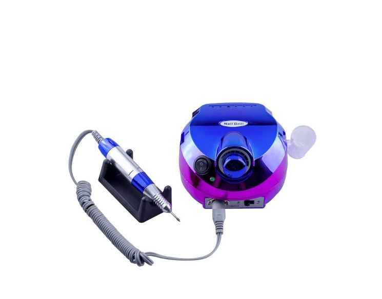 Kit - freză unghii 65w, lampa UV/LED 48w - Albastru chameleon/oglinda