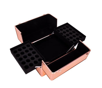 Geanta Cosmetica XL | Tip Valiza | Rose Gold