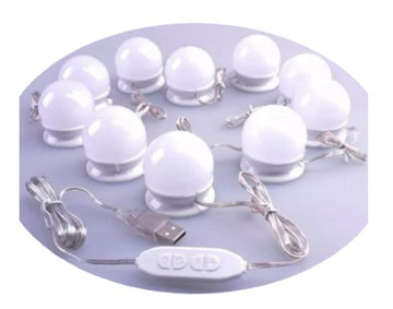Kit 10 becuri pentru oglinda make-up | Vanity mirror | LED | 3 trepte iluminare