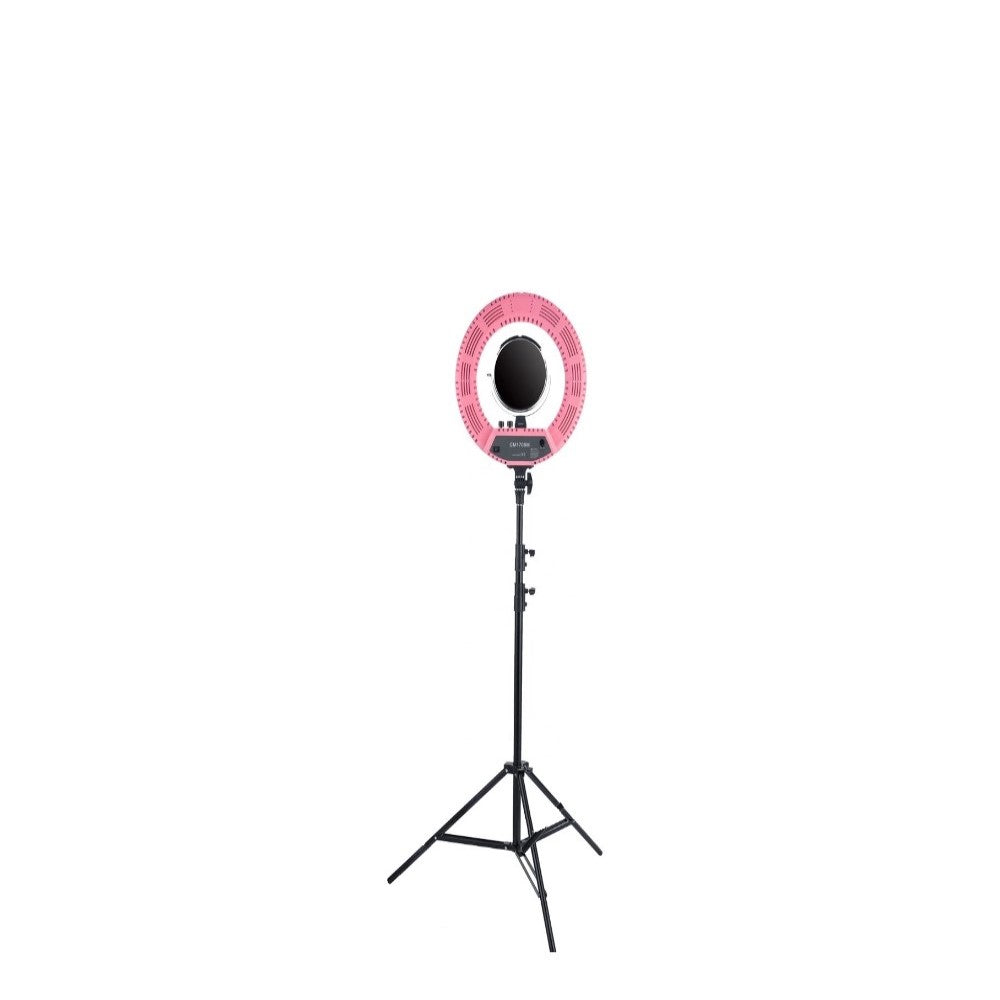 Lampa Circulara cu Oglinda, Ring Light LED, 45cm Pink