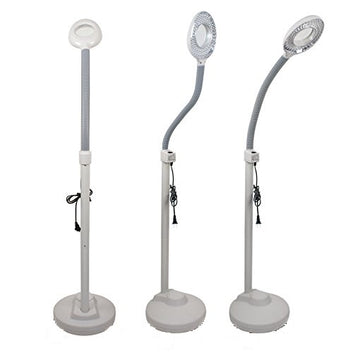 Lampa cosmetica cu lupa si lumina rece LED, brat flexibil, stativ podea