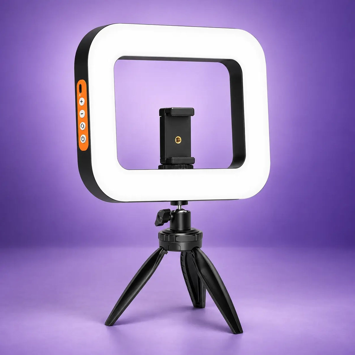 Lampă LED foto-video dreptunghiulară 20 W cu suport pentru telefon și trepied de masă