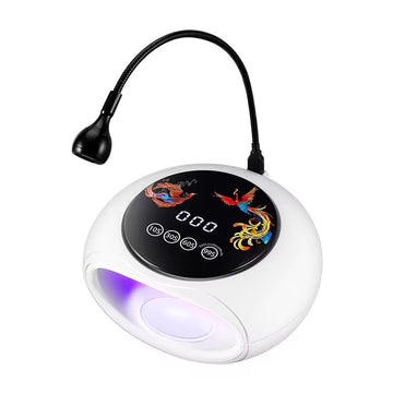 LED profesionala BLUEQUE V15, 128W, cu display digital si suport flexibil pentru polimerizare