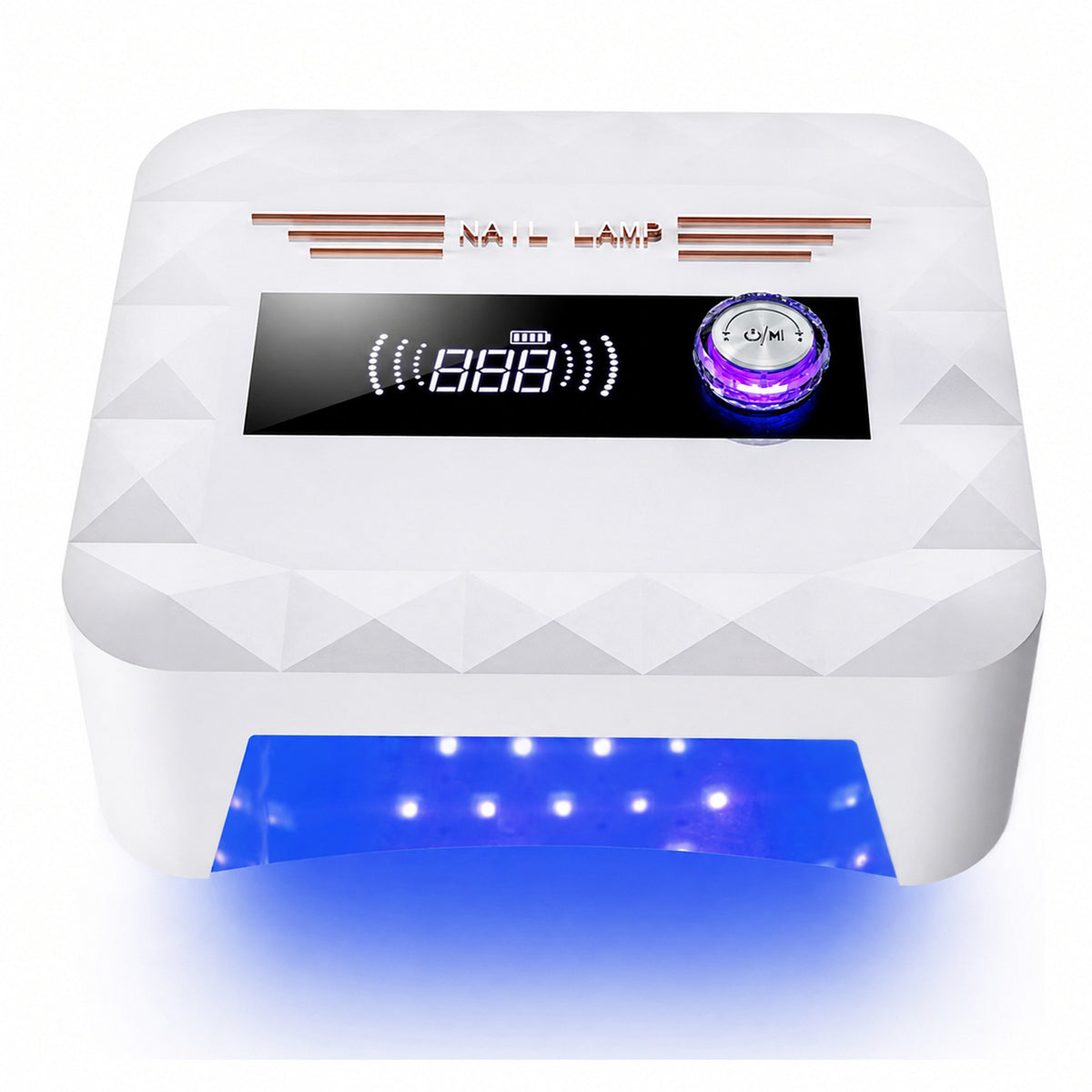 Lampă UV LED profesională L13 albă, cu LED-urile pornite