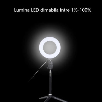 Ring Light | LED | 15cm diametru | USB | 3 moduri lumina