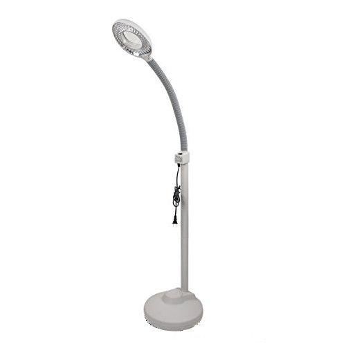 Lampa cosmetica cu lupa si lumina rece LED, brat flexibil, stativ podea