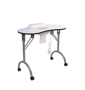 Masa pentru manichiura mobila, cu aspirator incorporat - Alb 9001