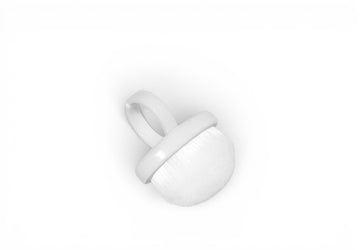 Perie Praf Unghii Ring Brush / Mini Pamatuf - Alb