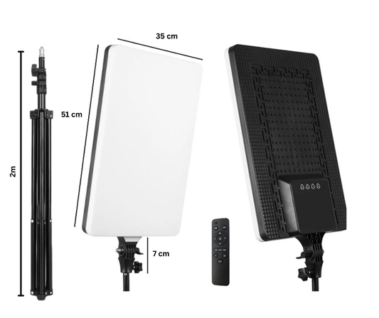 Panou LED Portabil - PL-60 | 51 CM x 35 CM | Cu telecomanda si trepied