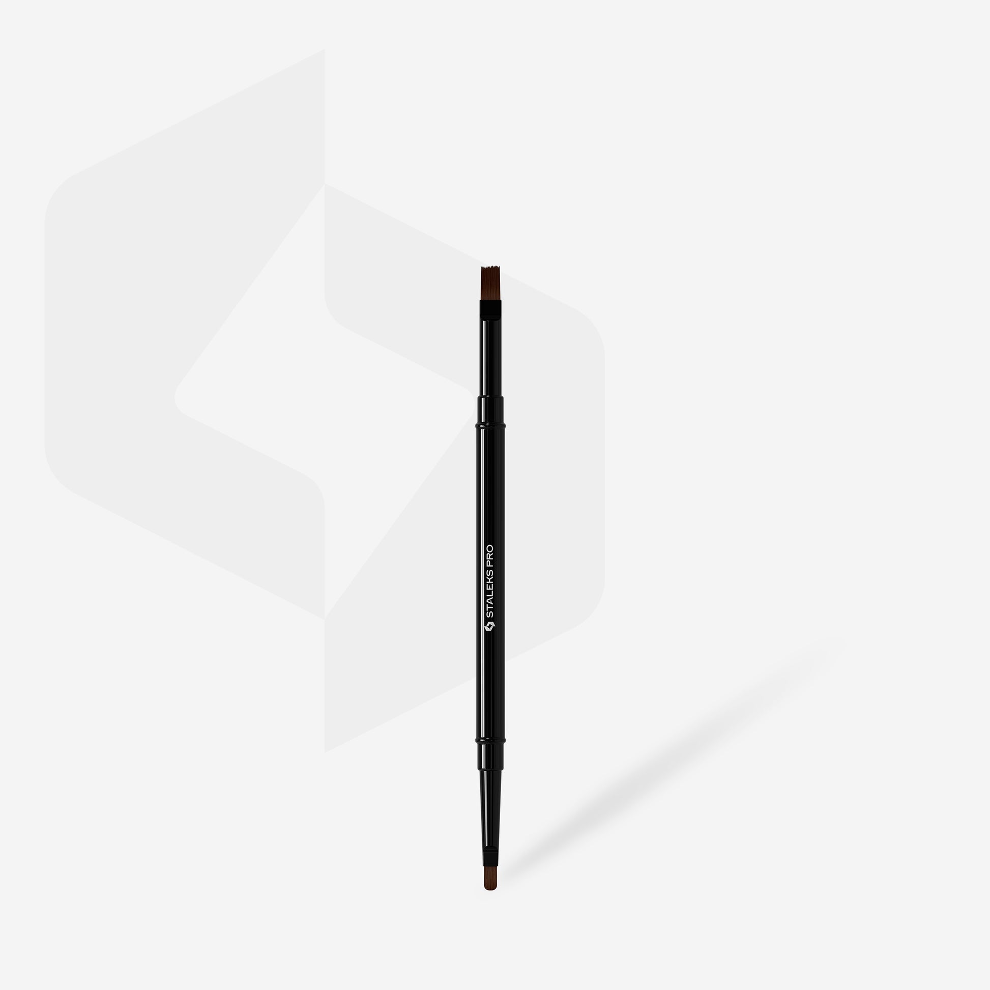 Pensula gel dubla STALEKS EXPERT NBE-04/08 doua capete 7mm si 10mm fire sintetice
