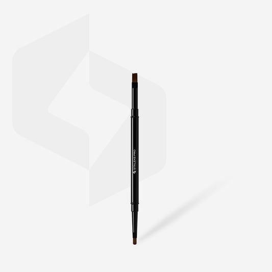 Pensula gel dubla STALEKS EXPERT NBE-04/08 doua capete 7mm si 10mm fire sintetice
