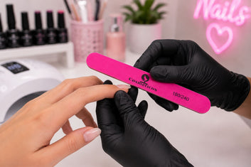 Pila unghii Cosmeticos | Dreapta | Roz – Granulatie 180/240