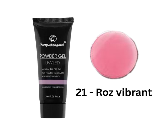 Polygel FSM 30gr - 21 Roz vibrant