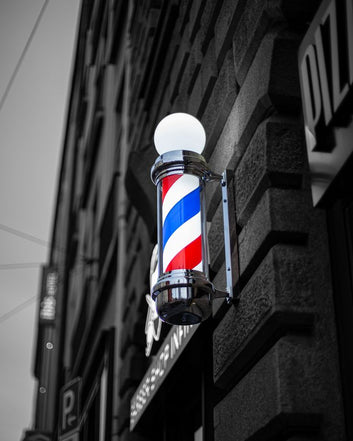 Sigla Barber Shop, Reclama luminoasa frizerie, Barber Pole, 72CM c