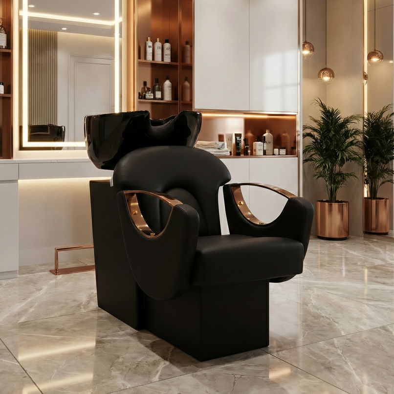 Scafă coafor profesională Jayce integrată într-un salon modern elegant