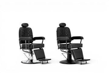 Scaun Barber / Frizerie Nestor Hidraulic Argintiu / Negru - Profesional pentru Salon