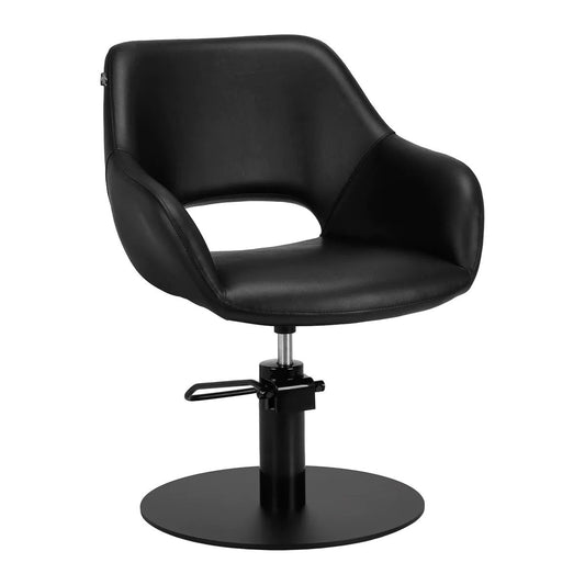 Scaun frizerie și coafor profesional, hidraulic, negru - Gabbiano ROMA