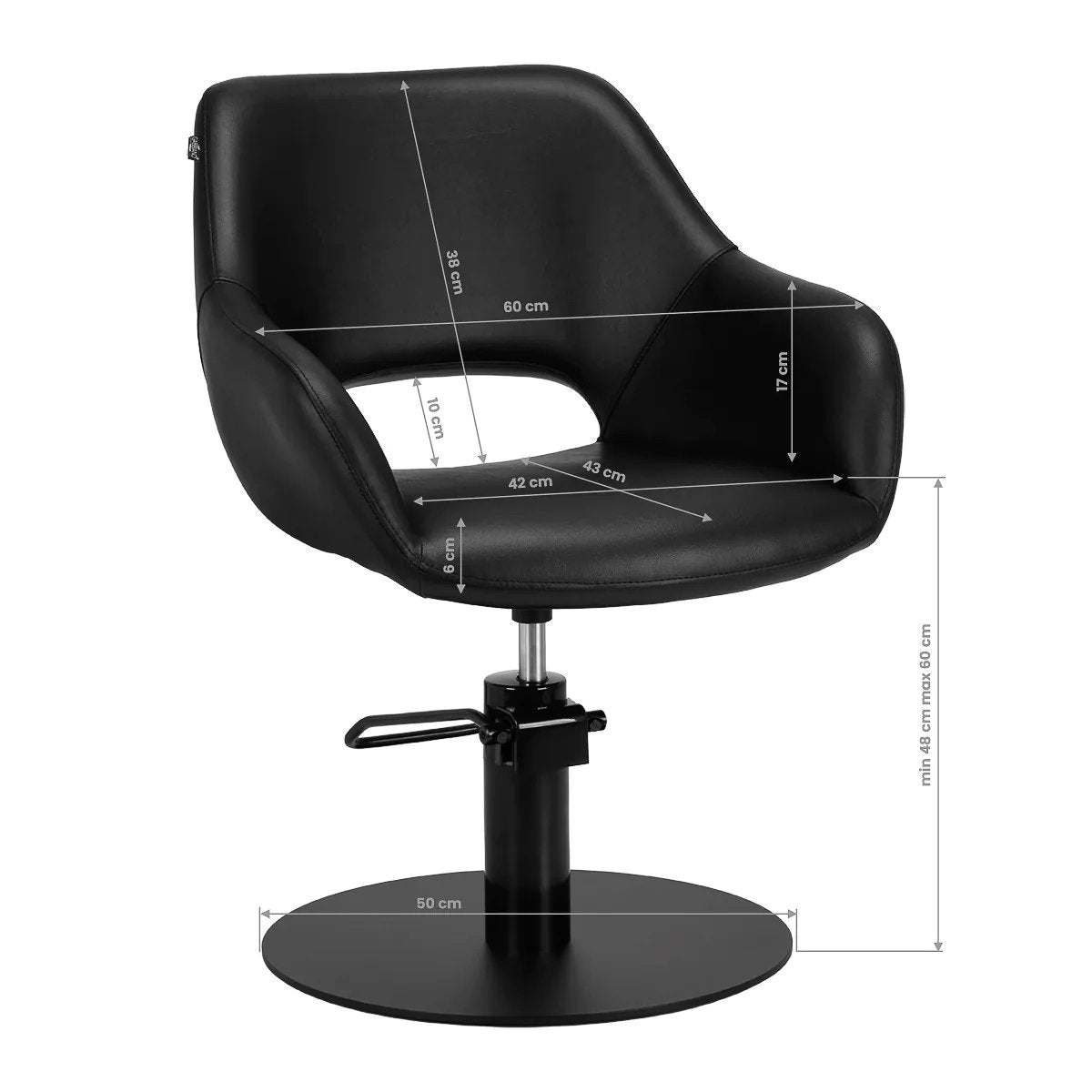 Scaun de coafor rotativ 360 de grade, stabil și ușor de manevrat