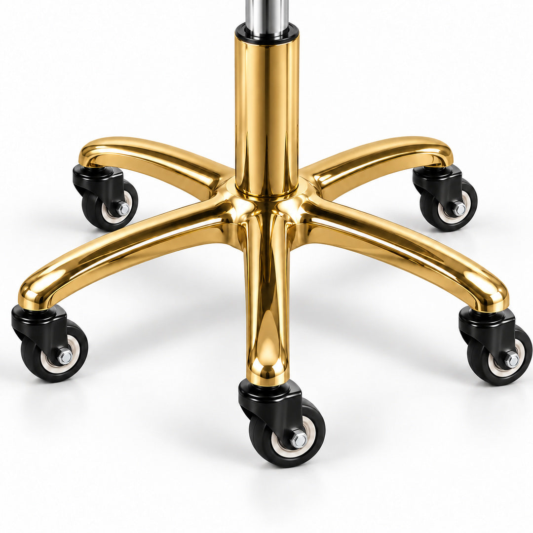 Baza metalica aurie cu 5 roti pivotante Scaun Cosmetica DIVA Gold